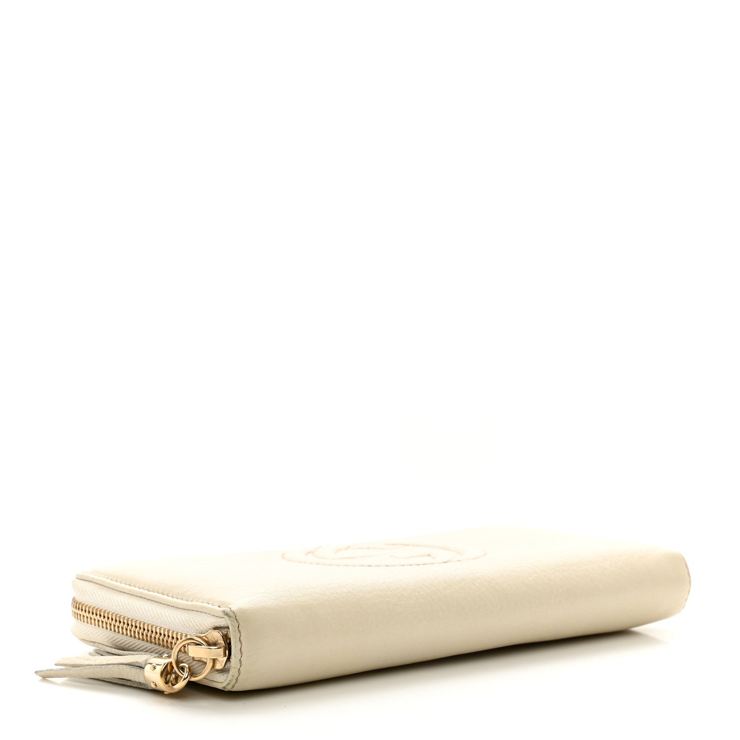 Gucci Pebbled Calfskin Soho Zip Around Wallet Off White 4 of 11