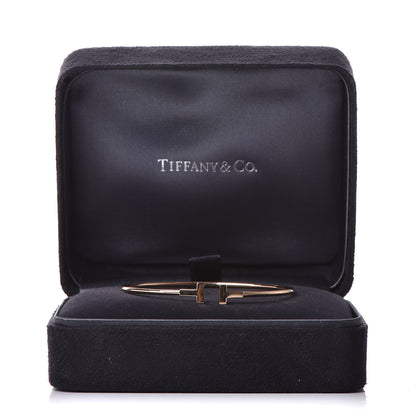 Tiffany 18K Rose Gold Narrow T Wire Bracelet 6 of 6