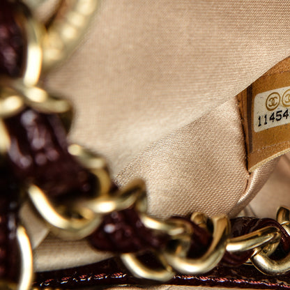 Chanel Vinyl Medium Rock and Chain Bowler Bordeaux 7 of 7