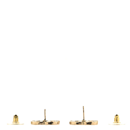 Chanel Metal Scarab CC Earrings Light Gold 3 of 4