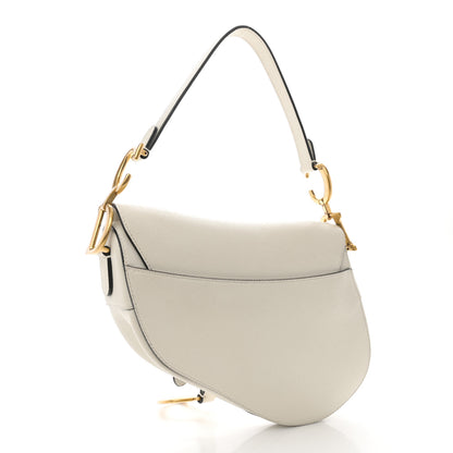 Christian Dior Grained Calfskin Saddle Bag White 3 of 14