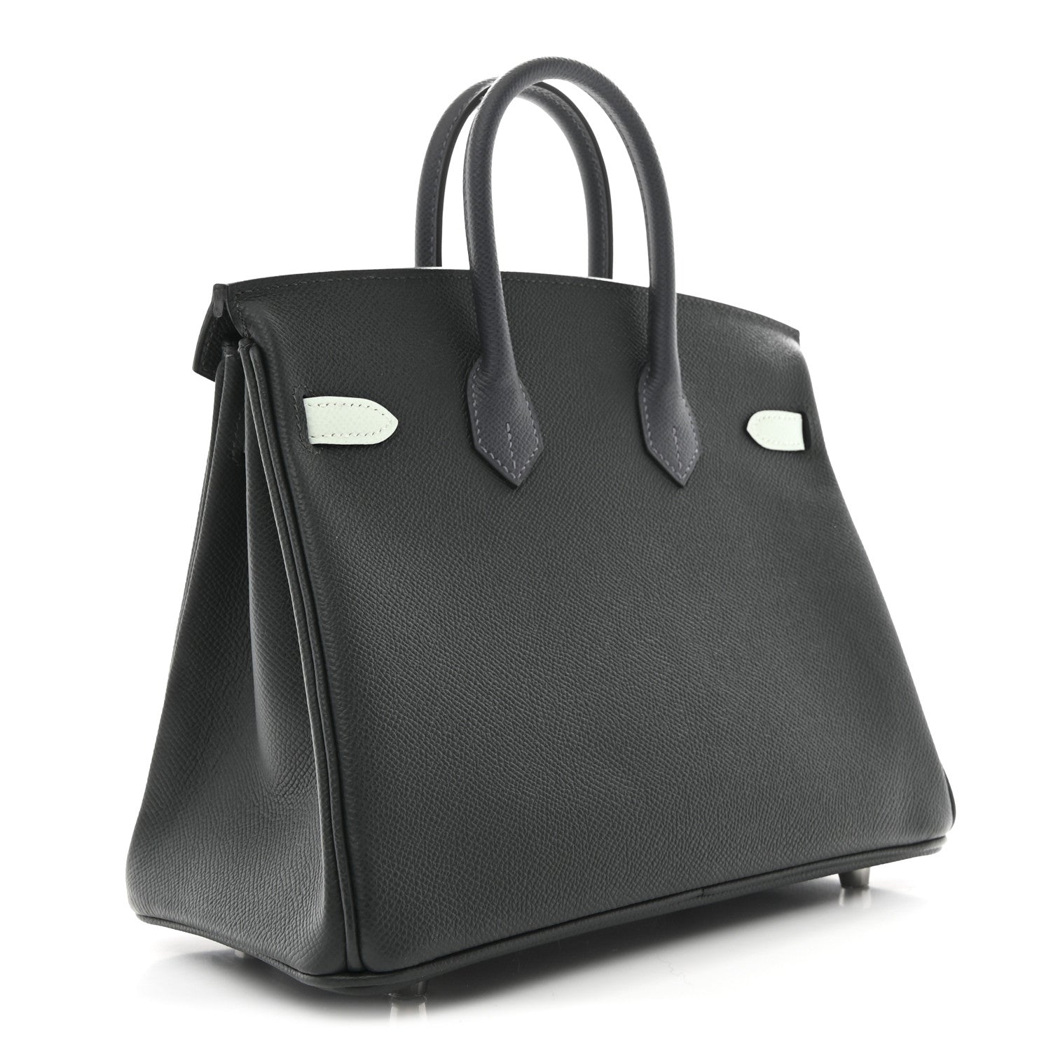 Hermes Epsom Tri-Color Birkin 25 Vert Fonce Ardoise Vert Peppermint 3 of 10