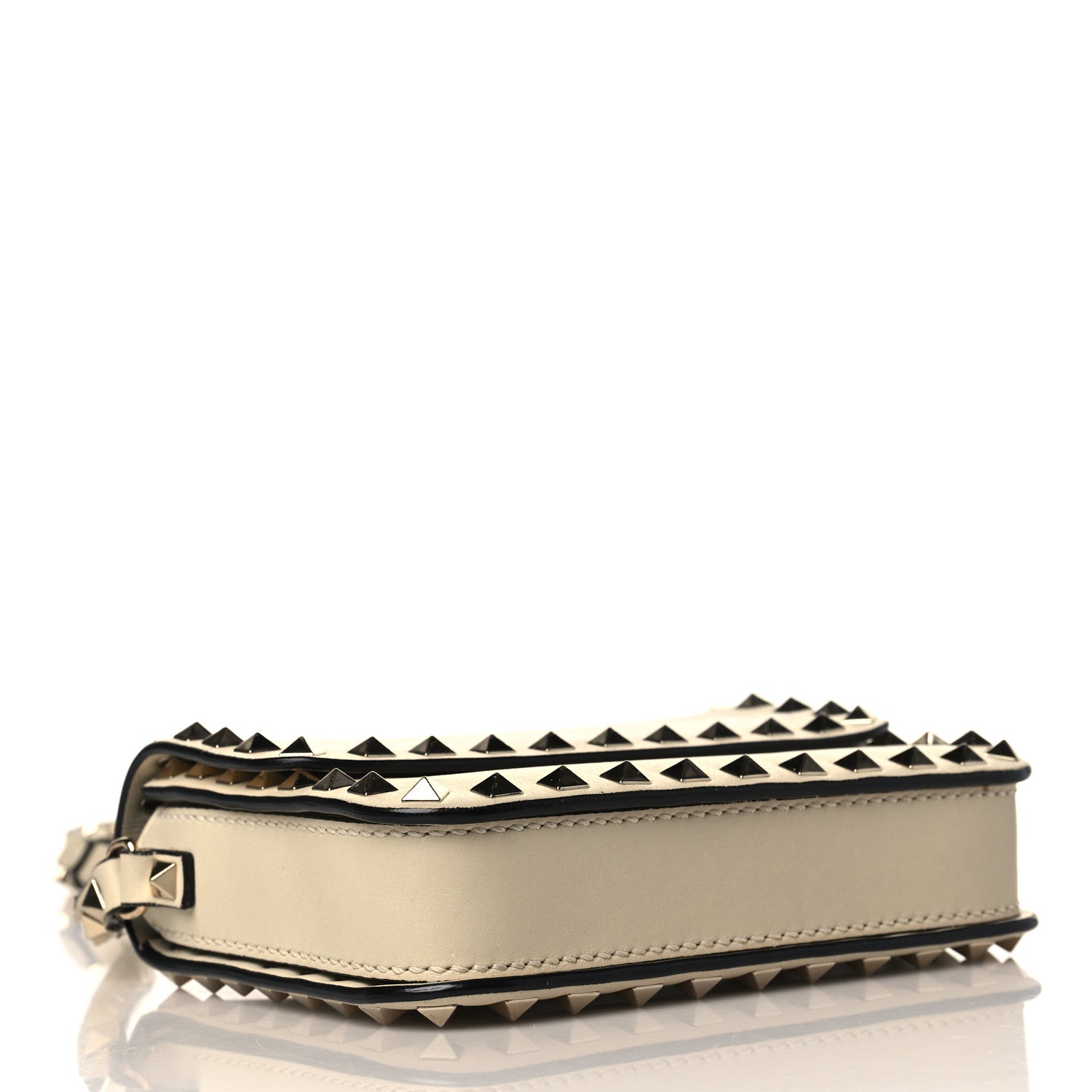Valentino Garavani Vitello Rockstud Flap Crossbody Bag Light Ivory 4 of 8