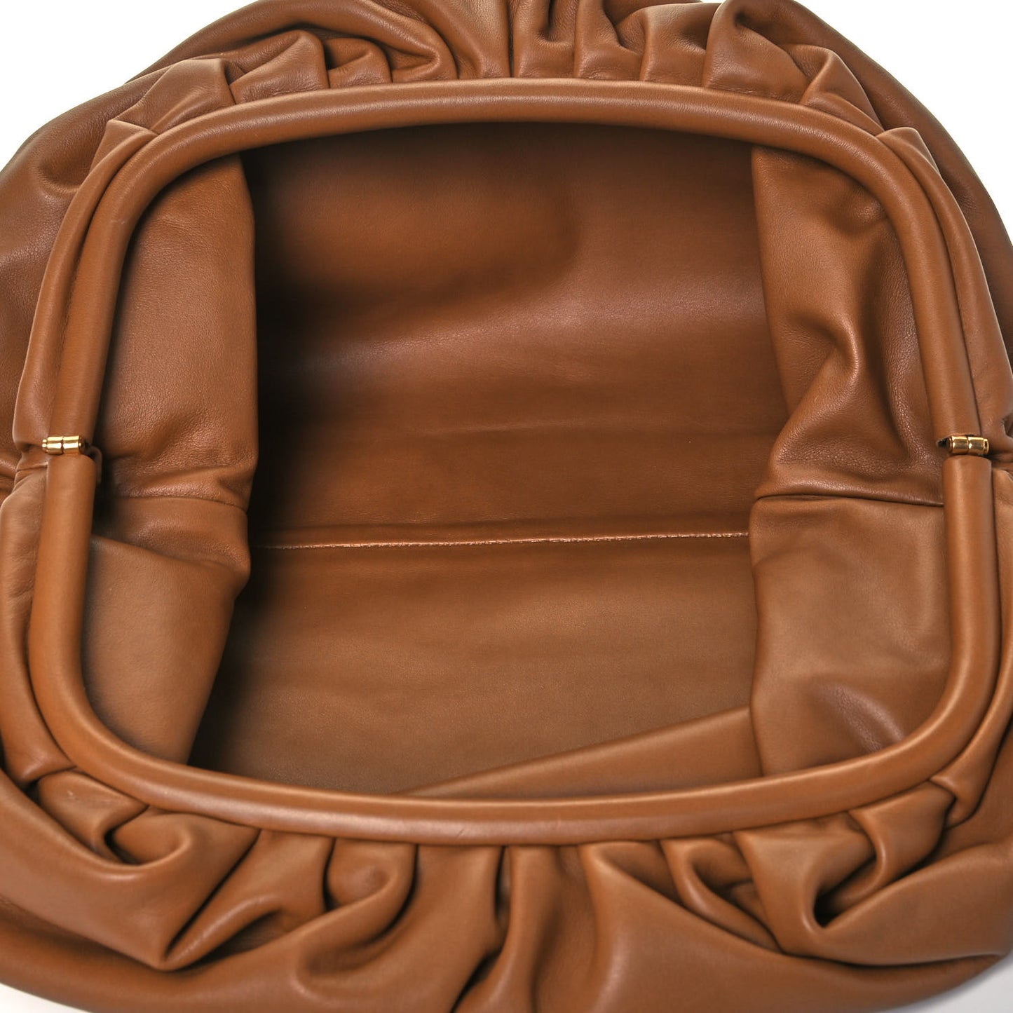 Smooth Butter Calf The Pouch Oversized Clutch Cammello