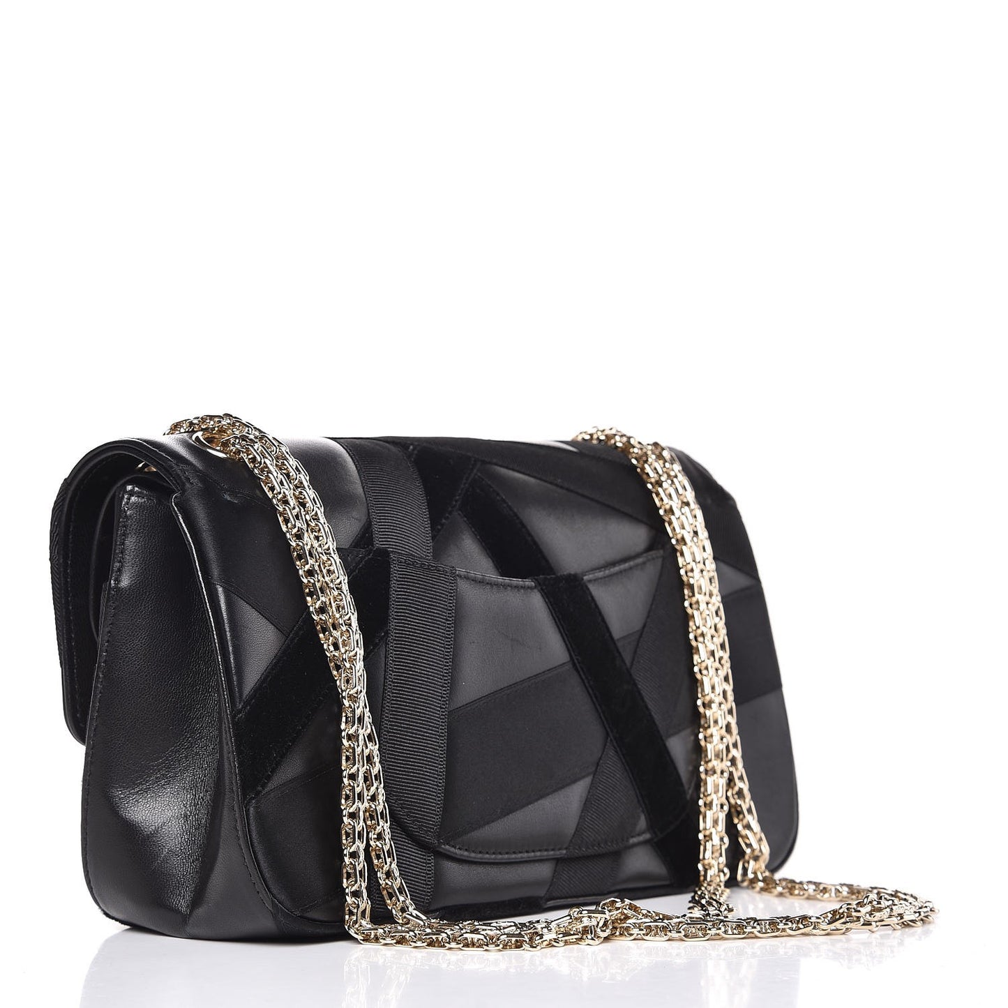 Lambskin Velvet Grosgrain Quilted 2.55 Reissue 225 Flap Black