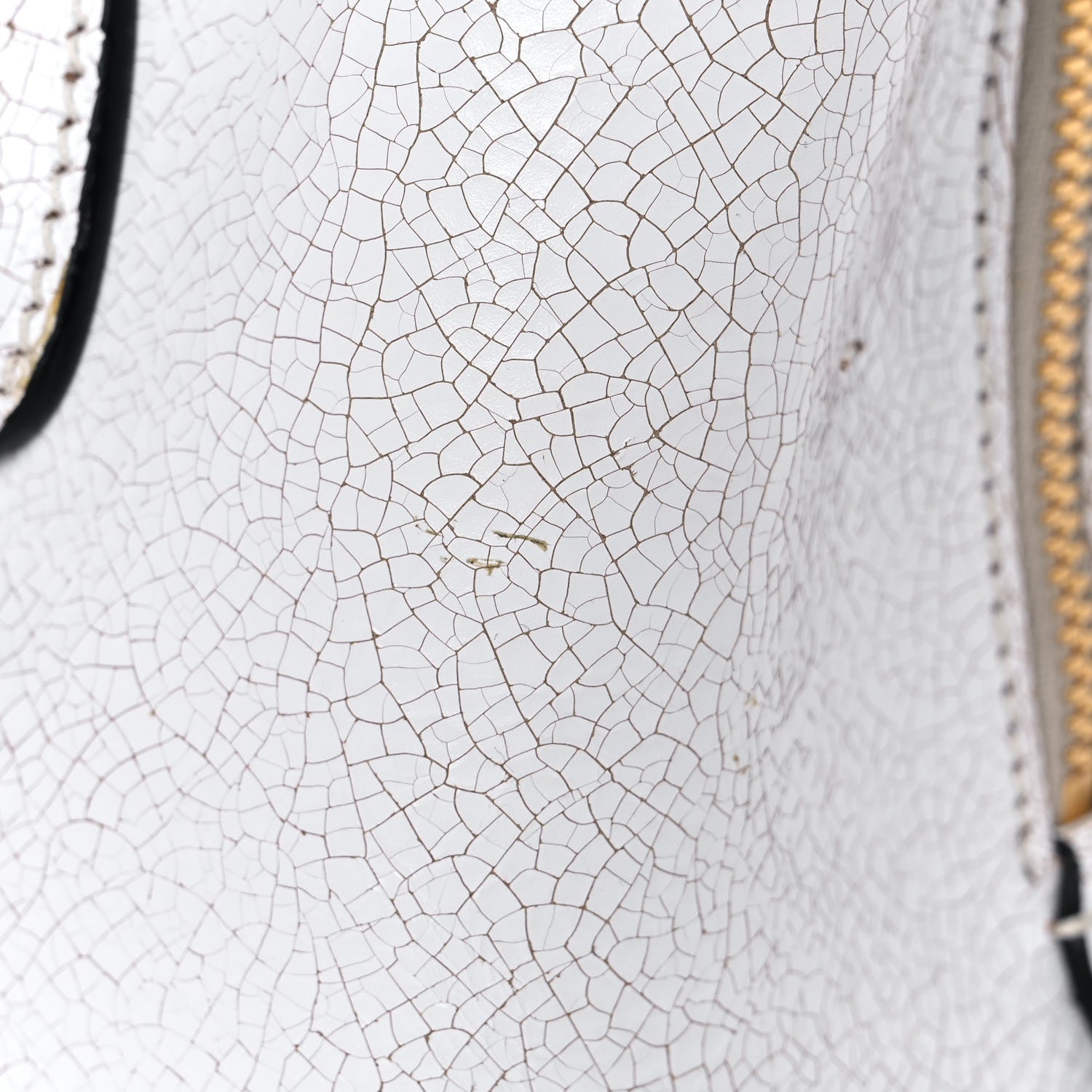 Miu Miu Calfskin Craquele Shopping Bag White 16 of 16