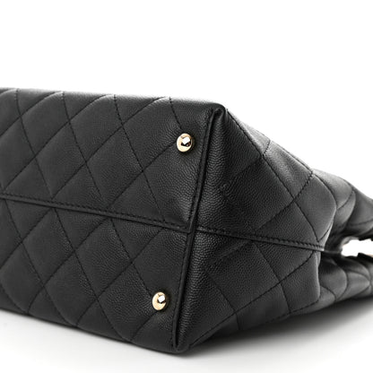 Chanel Caviar Quilted Small Shopping Tote Black 10 of 11