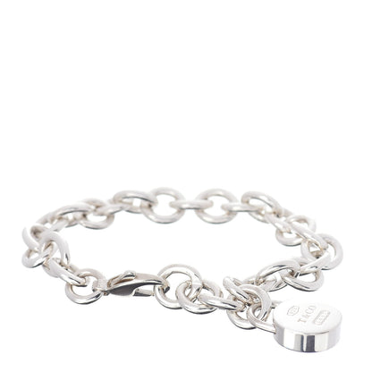 Tiffany Sterling Silver 1837 Round Padlock Charm Bracelet 1 of 4
