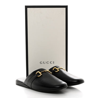 Gucci Goatskin Horsebit Men's Pericle Slippers 10 Black 9 of 9