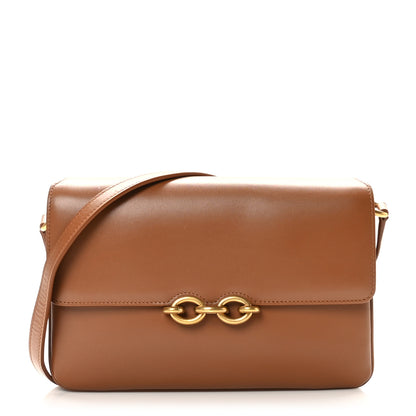 Saint Laurent Smooth Calfskin Le Maillon Satchel Brown 1 of 10