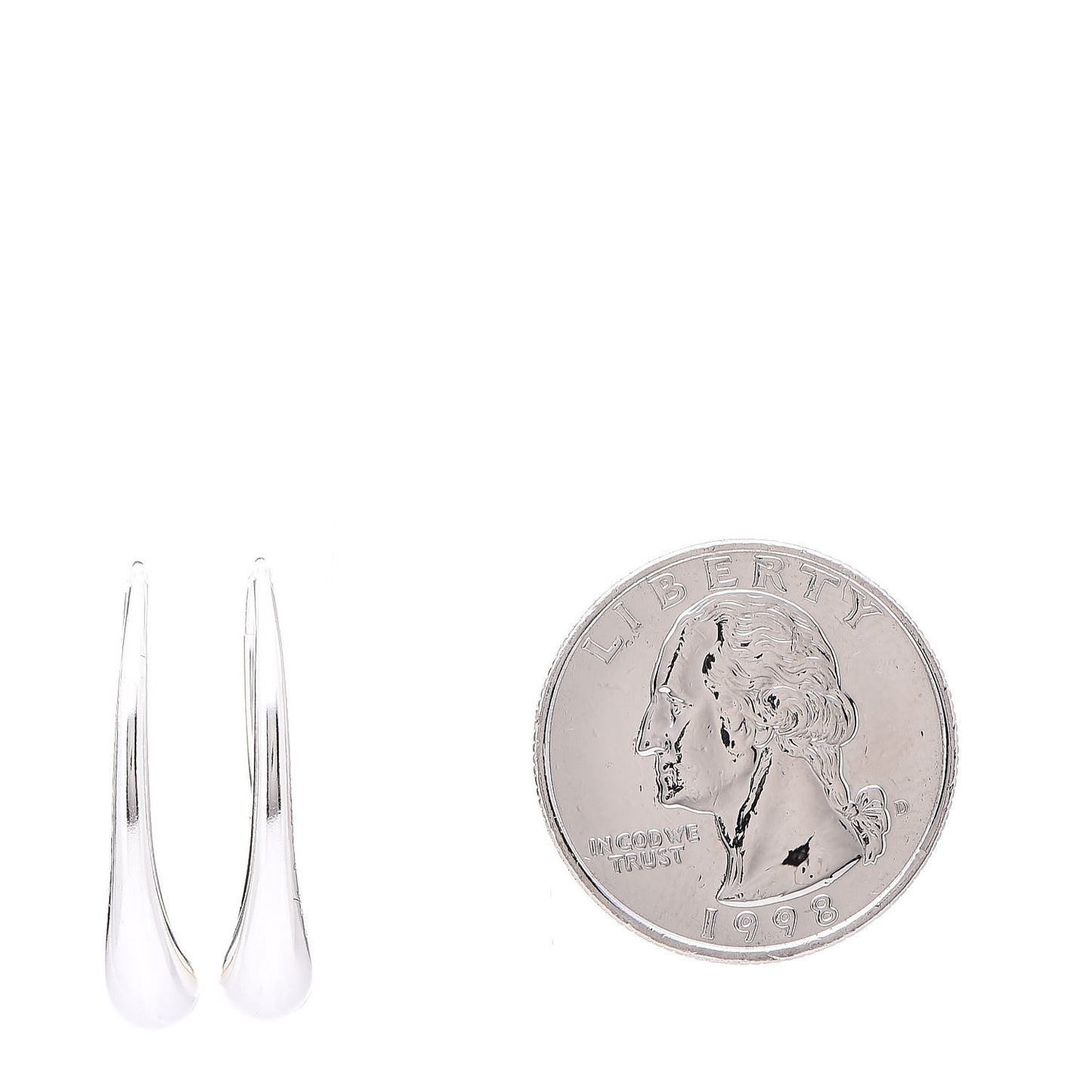 Sterling Silver Elsa Peretti Teardrop Hoop Earrings