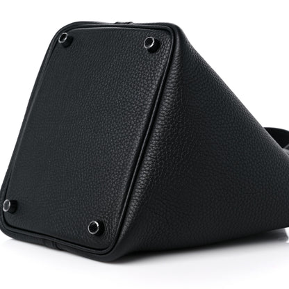 Hermes Taurillon Clemence Monochrome Picotin Lock 18 PM Black 10 of 13