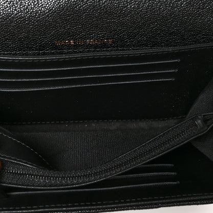 Chanel Caviar Quilted Medium Boy Flap Wallet Black 5 of 9