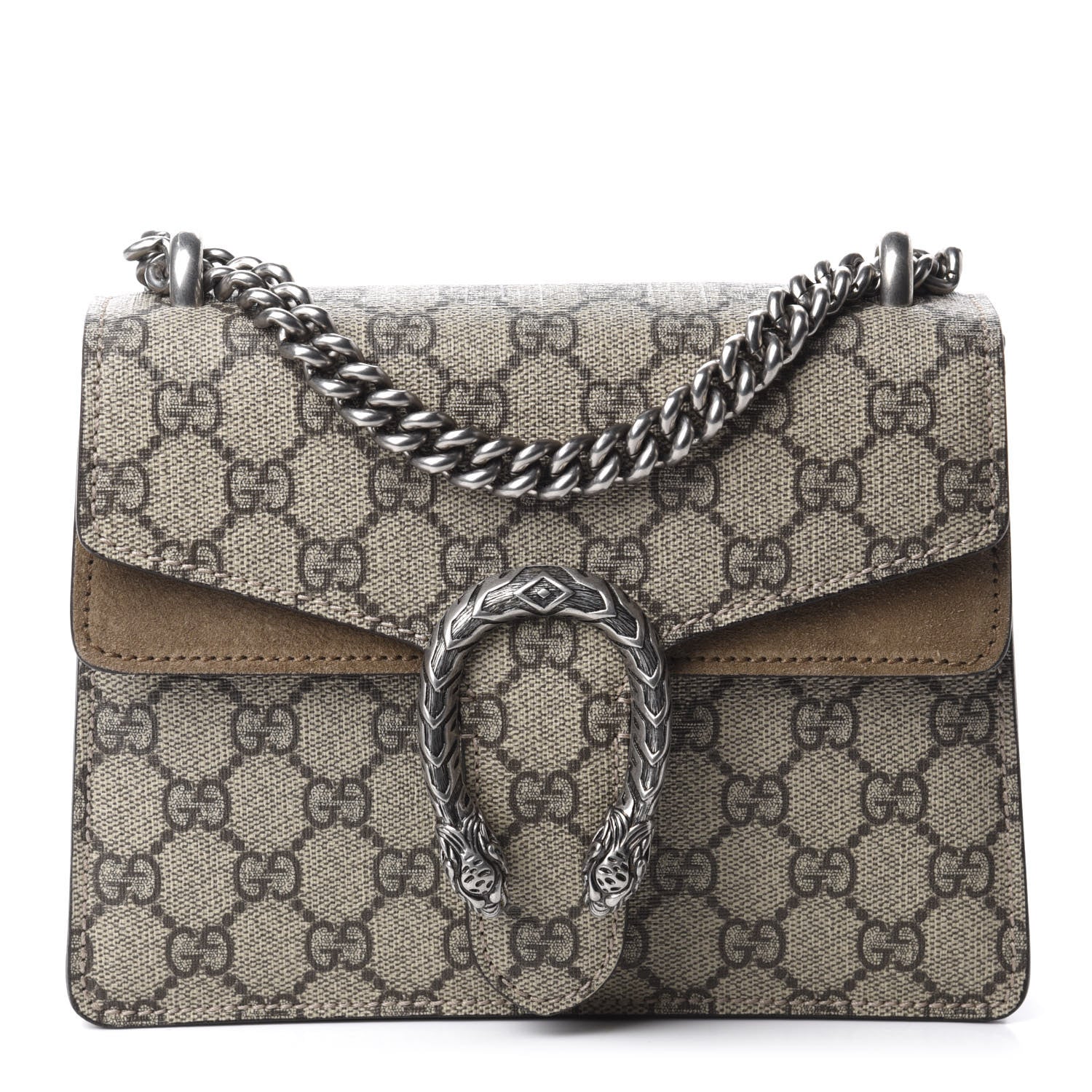 Gucci GG Supreme Monogram Mini Dionysus Shoulder Bag Taupe 1 of 10
