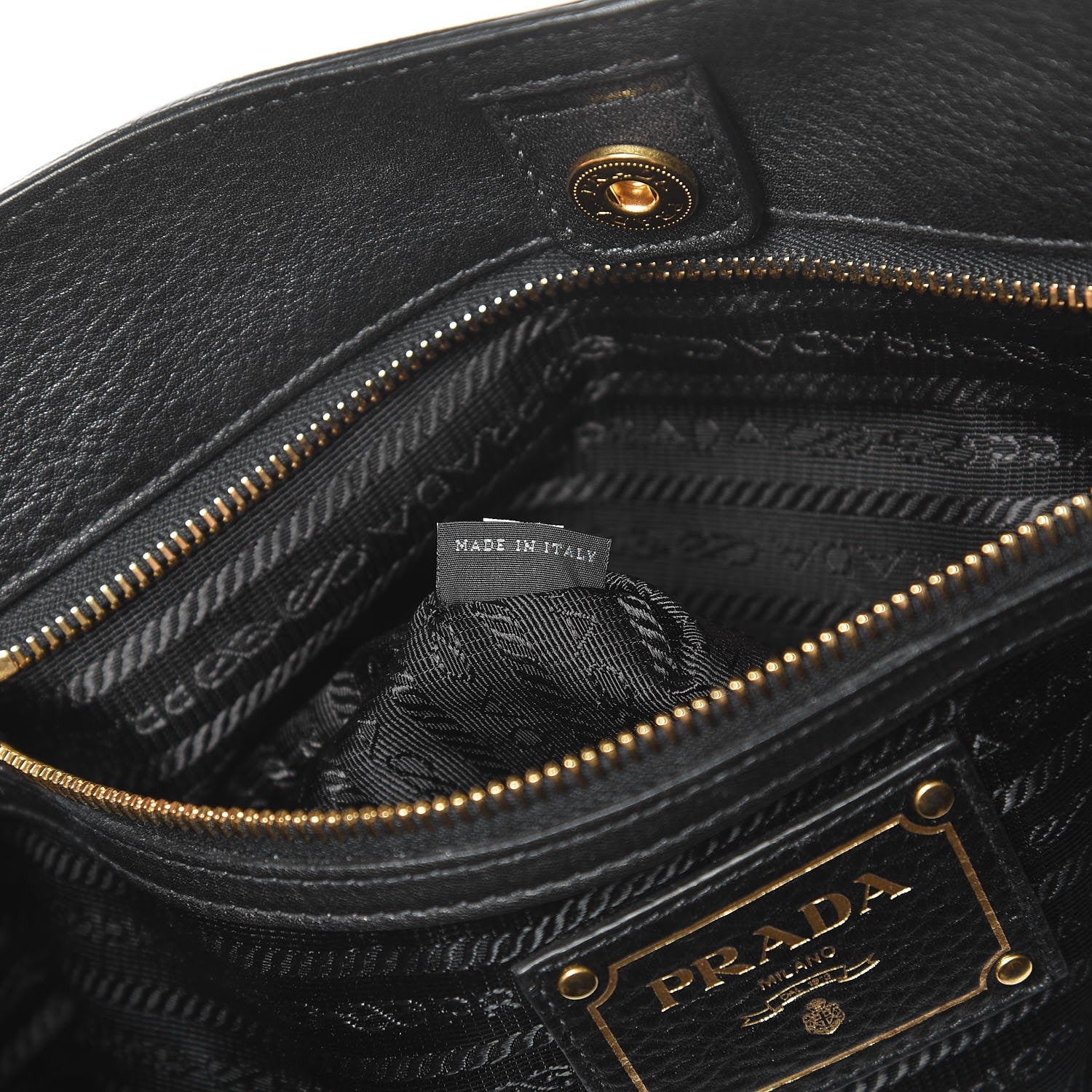 Prada Vitello Daino Tote Nero Black 8 of 8