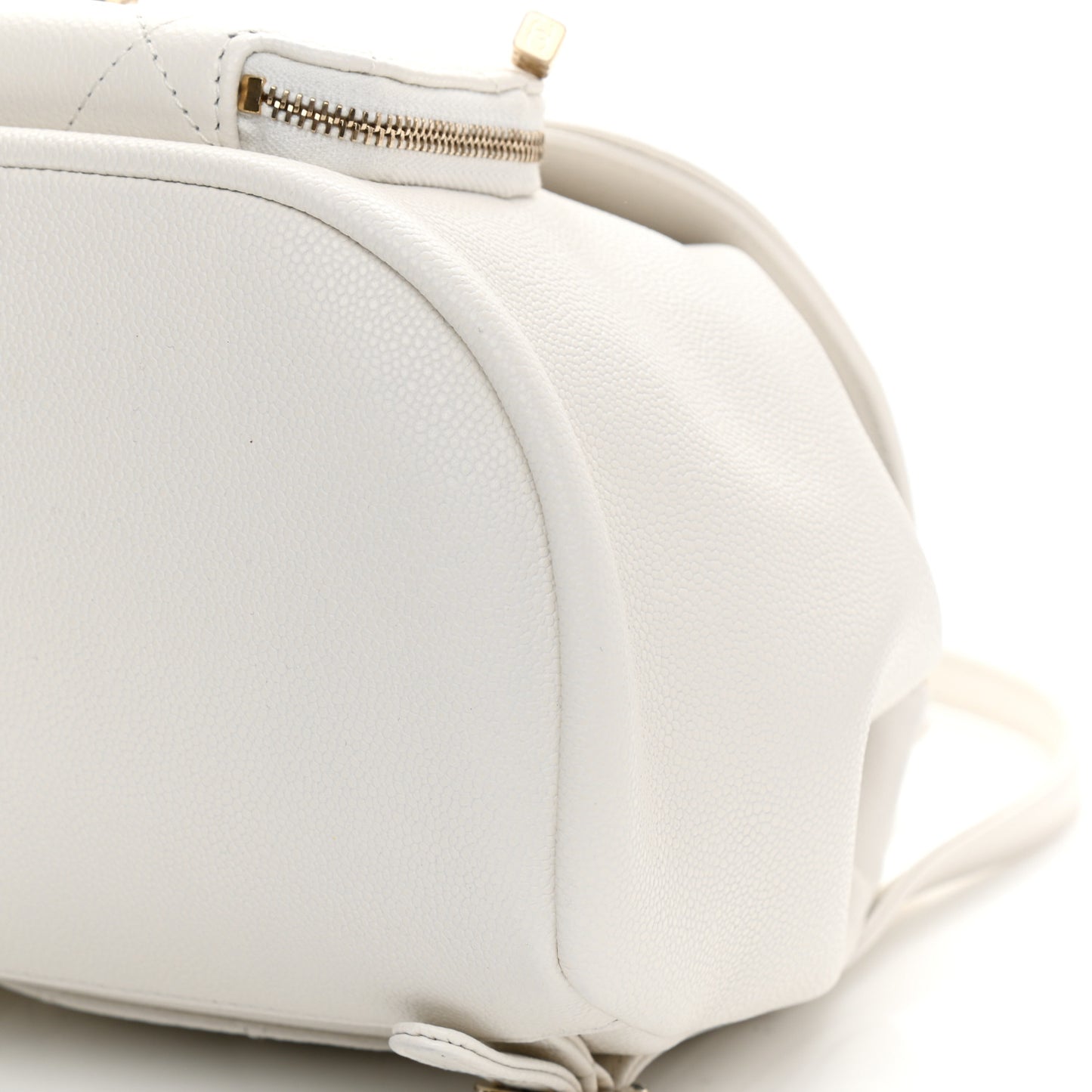 Caviar Quilted Mini Business Affinity Backpack White