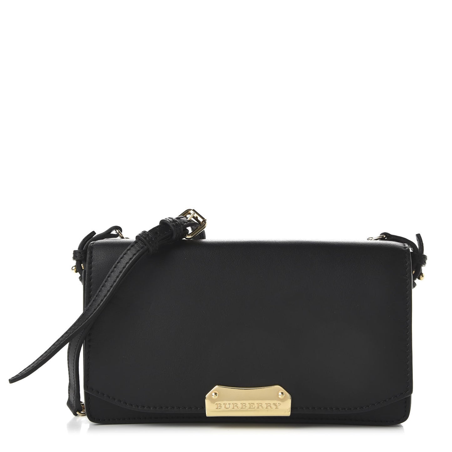 Smooth Calfskin Madison Wallet on Chain Black