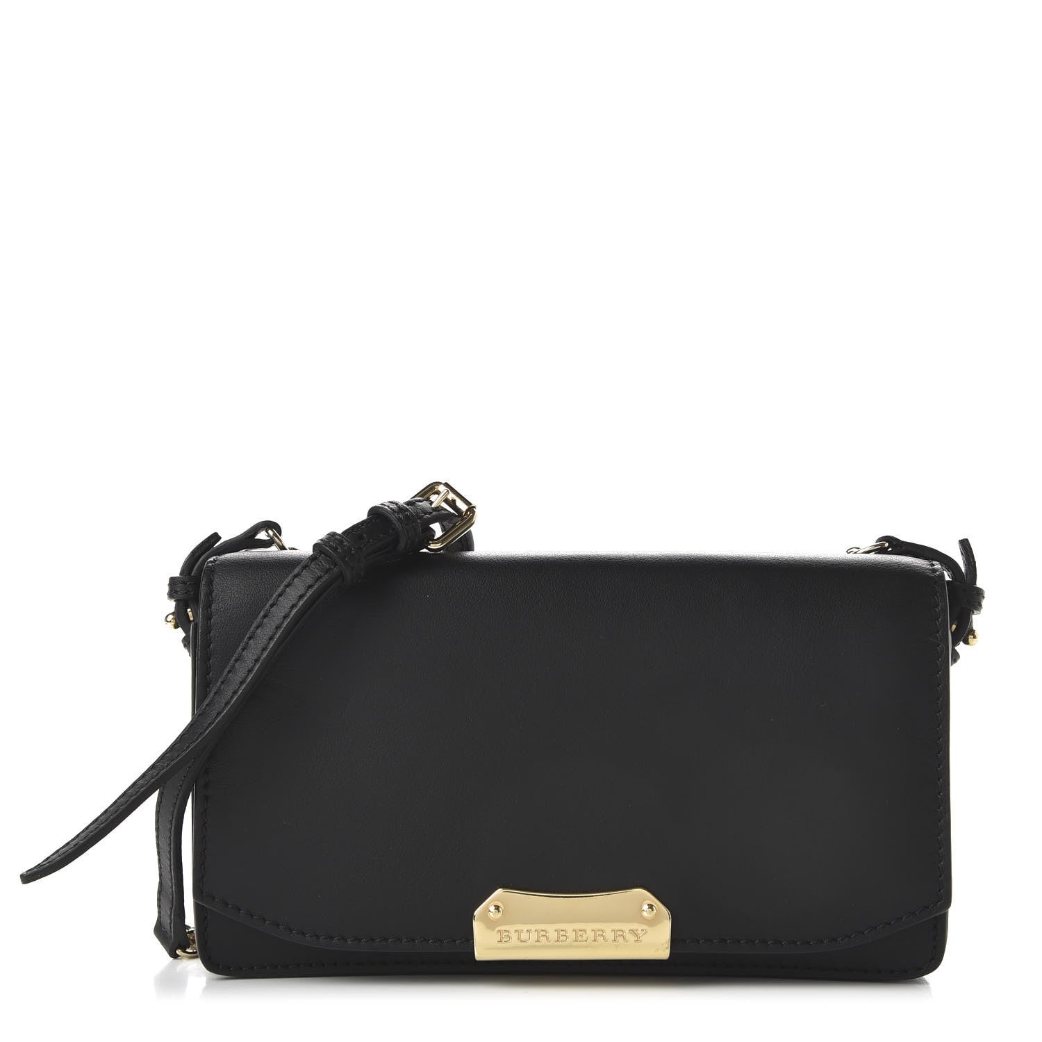 Burberry Smooth Calfskin Madison Wallet on Chain Black 1 of 10
