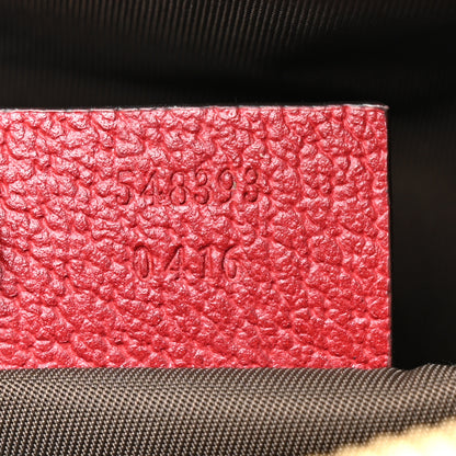 Gucci Soft GG Supreme Monogram Flora Calfskin Medium Ophidia Cosmetic Case Beige Ebony Multicolor Rosso 7 of 7