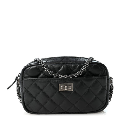 Chanel Aged Calfskin Quilted Mini Reissue Camera Case Black 1 of 10