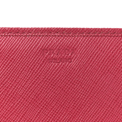 Prada Saffiano Metal Flap Wallet Peonia 6 of 12