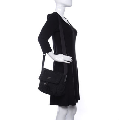 Prada Nylon Vela Messenger Black 2 of 9