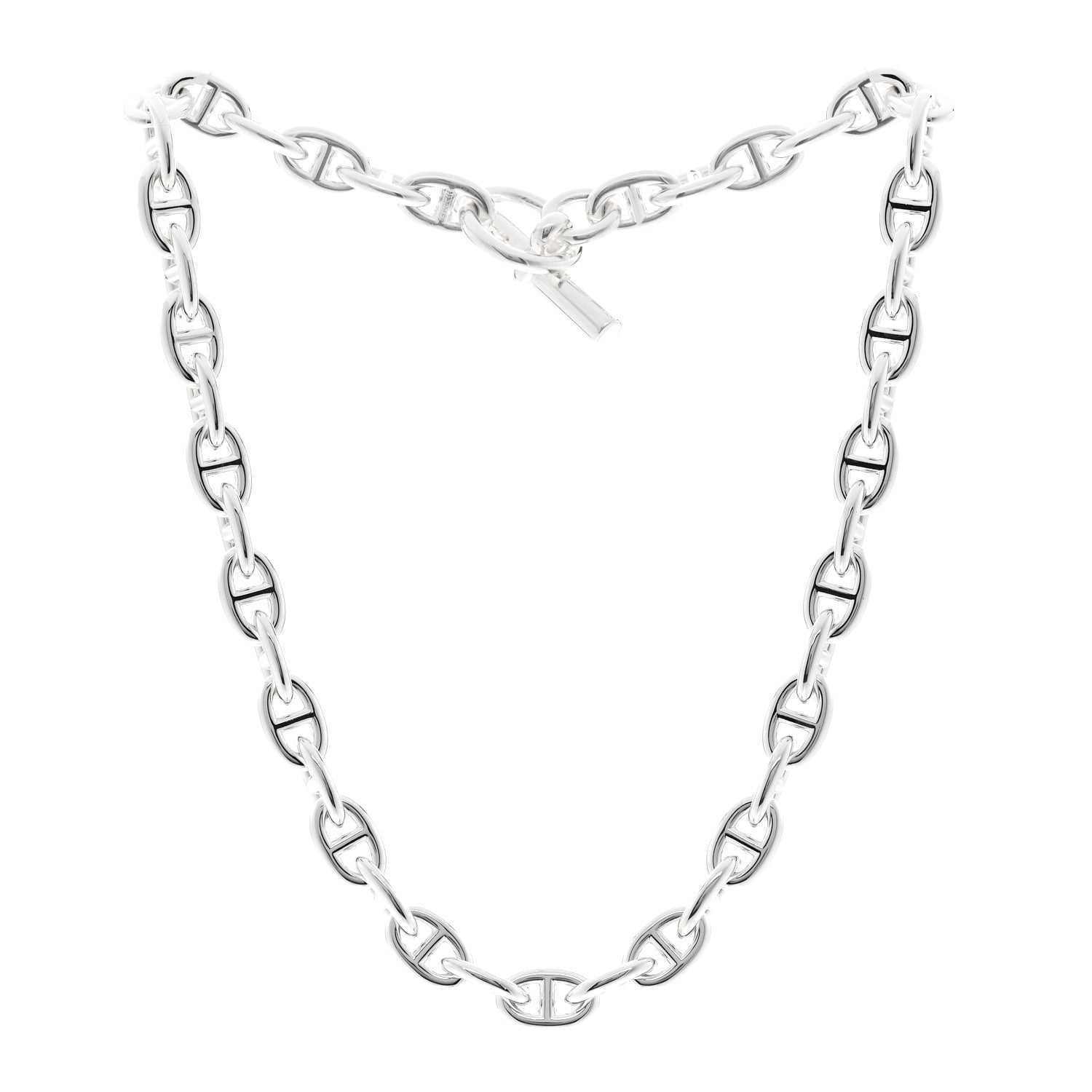Hermes Sterling Silver Chaine D'Ancre Necklace PM 3 of 5