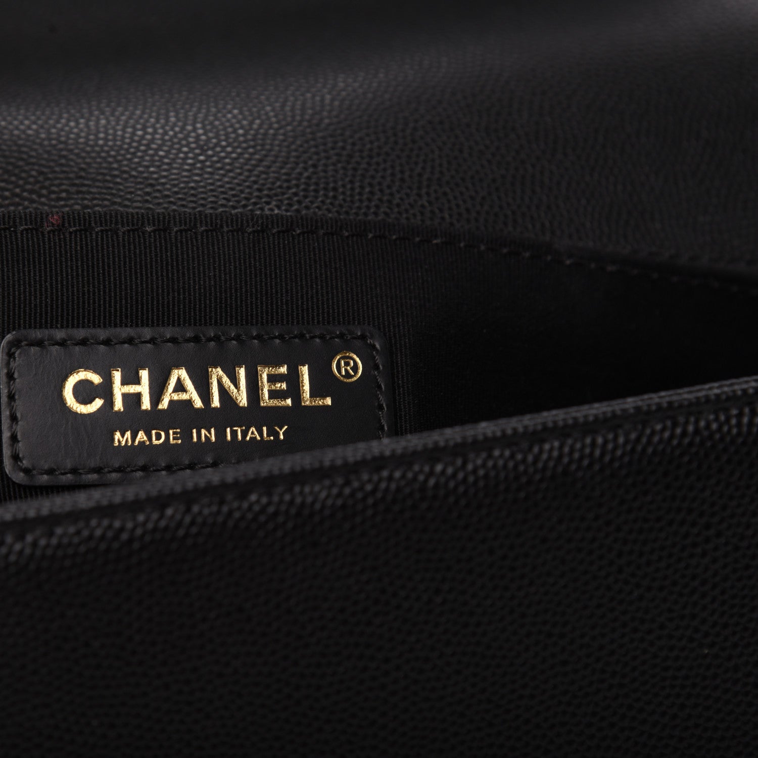 Chanel Caviar Chevron Quilted Medium Boy Flap Black 6 of 9