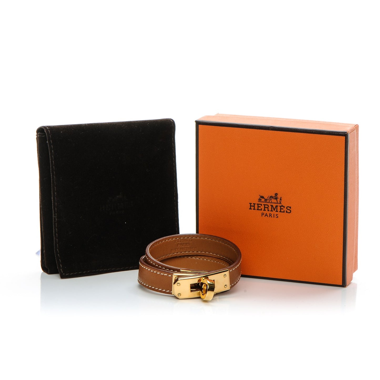 Barenia Kelly Double Tour Bracelet XS Fauve
