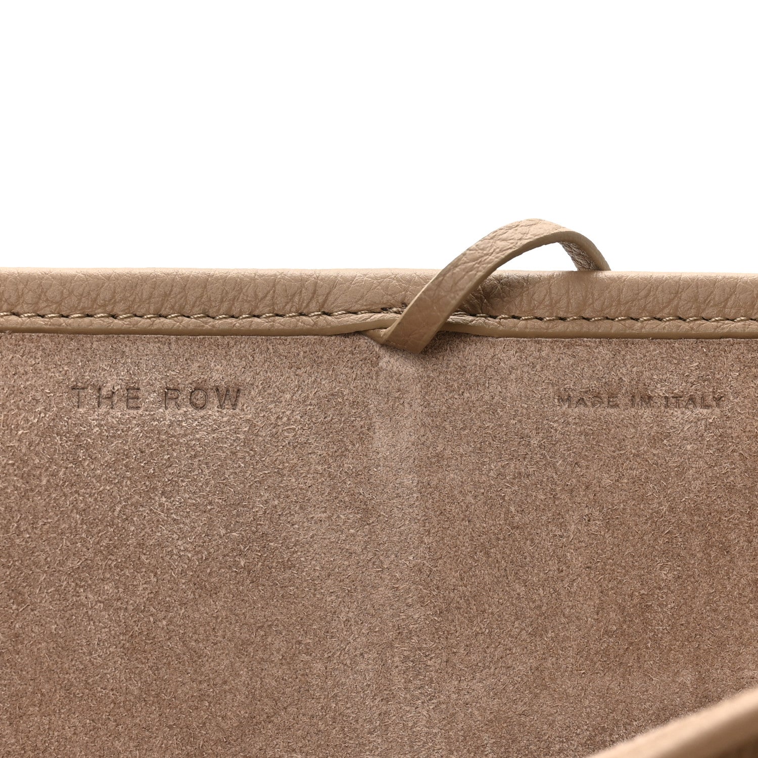 The Row Matte Grained Calfskin Small Park Tote Taupe 6 of 9