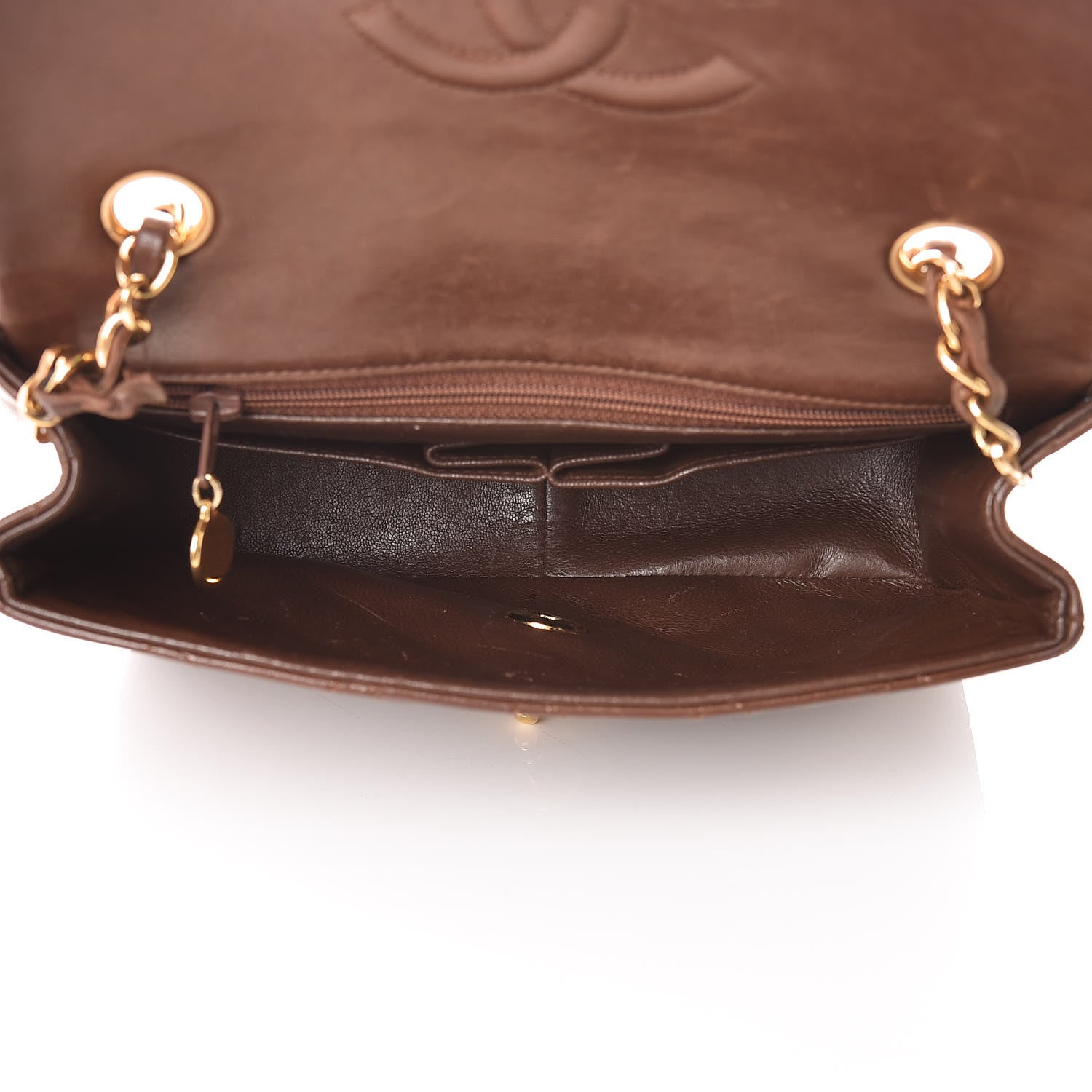 Chanel Lambskin Quilted Mini Square Flap Brown 5 of 17