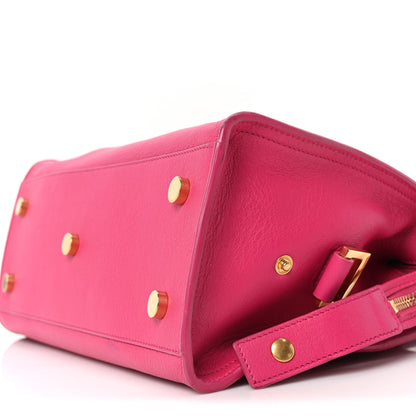 Saint Laurent Calfskin Monogram Baby Cabas Fuchsia 9 of 9