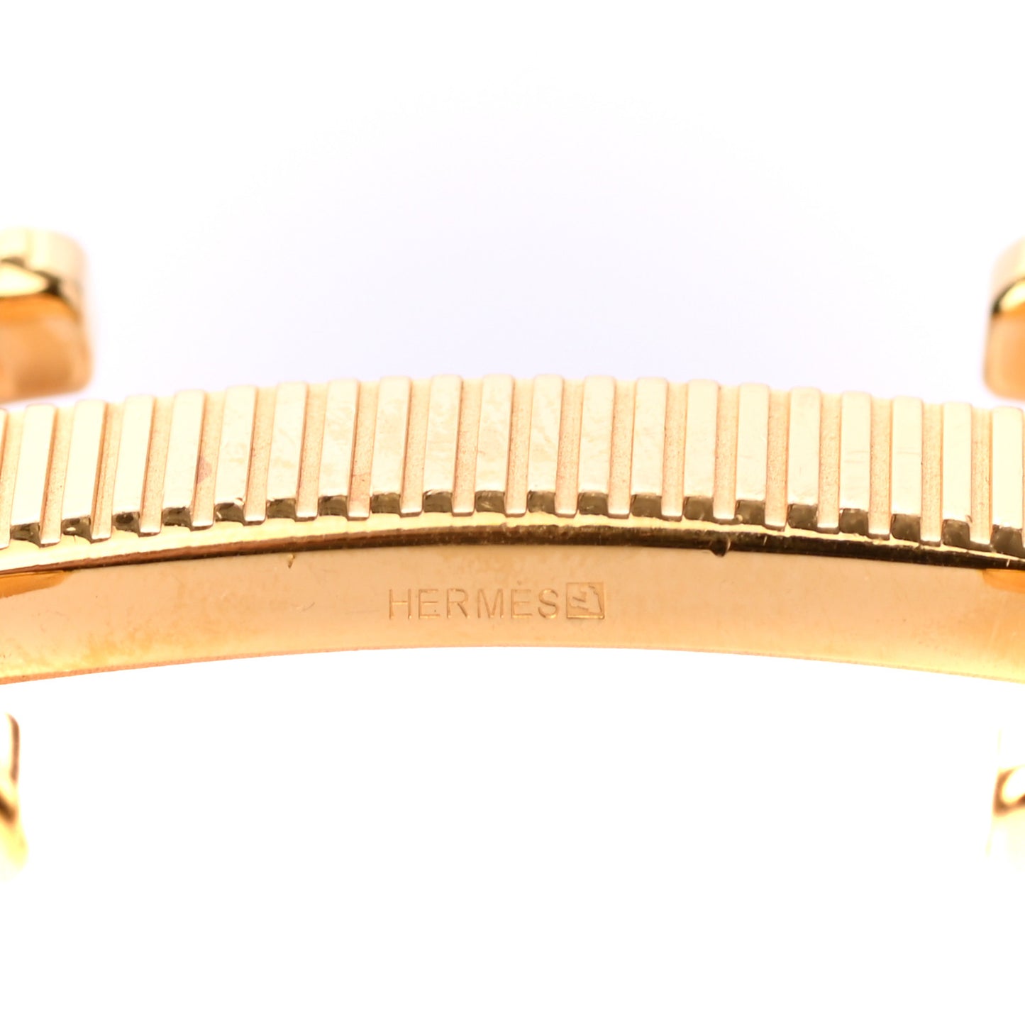 Strie 32mm H Belt Buckle Gold