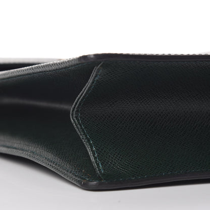 Louis Vuitton Taiga Serviette Khazan 1 Soufflet Briefcase Vert 6 of 13