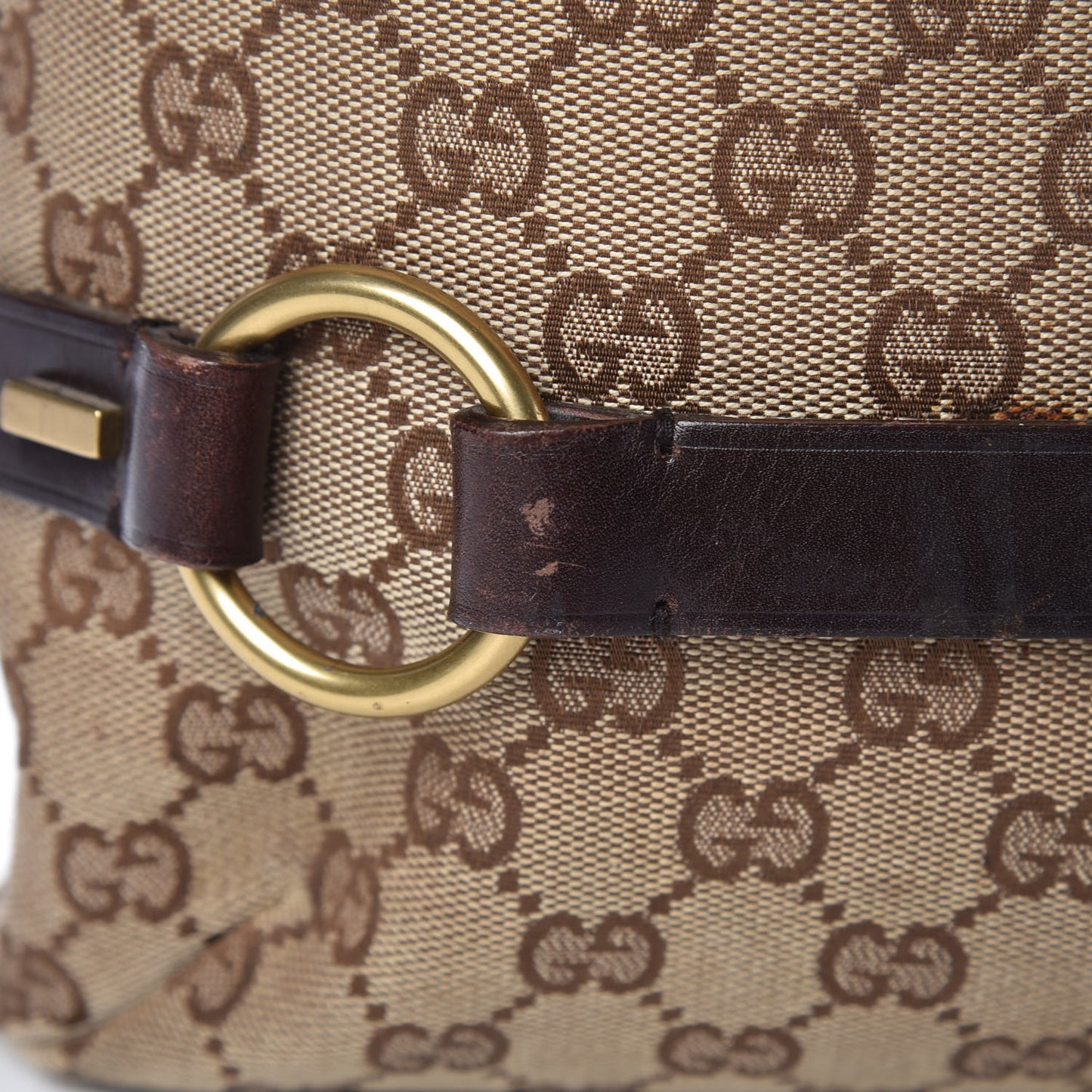 Monogram Calfskin Tote Dark Brown