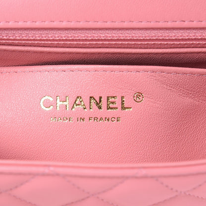 Chanel Lambskin Quilted Mini Rectangular Flap Pink 6 of 11