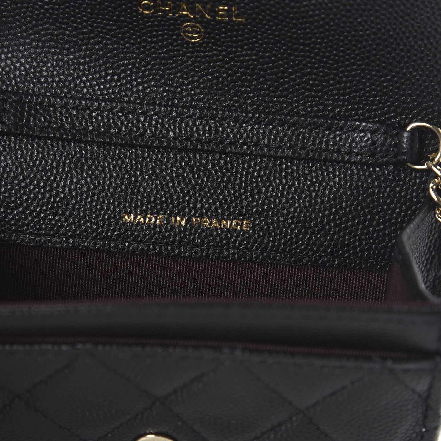 Chanel Caviar Quilted Flap Card Holder On Chain Black 9 of 12