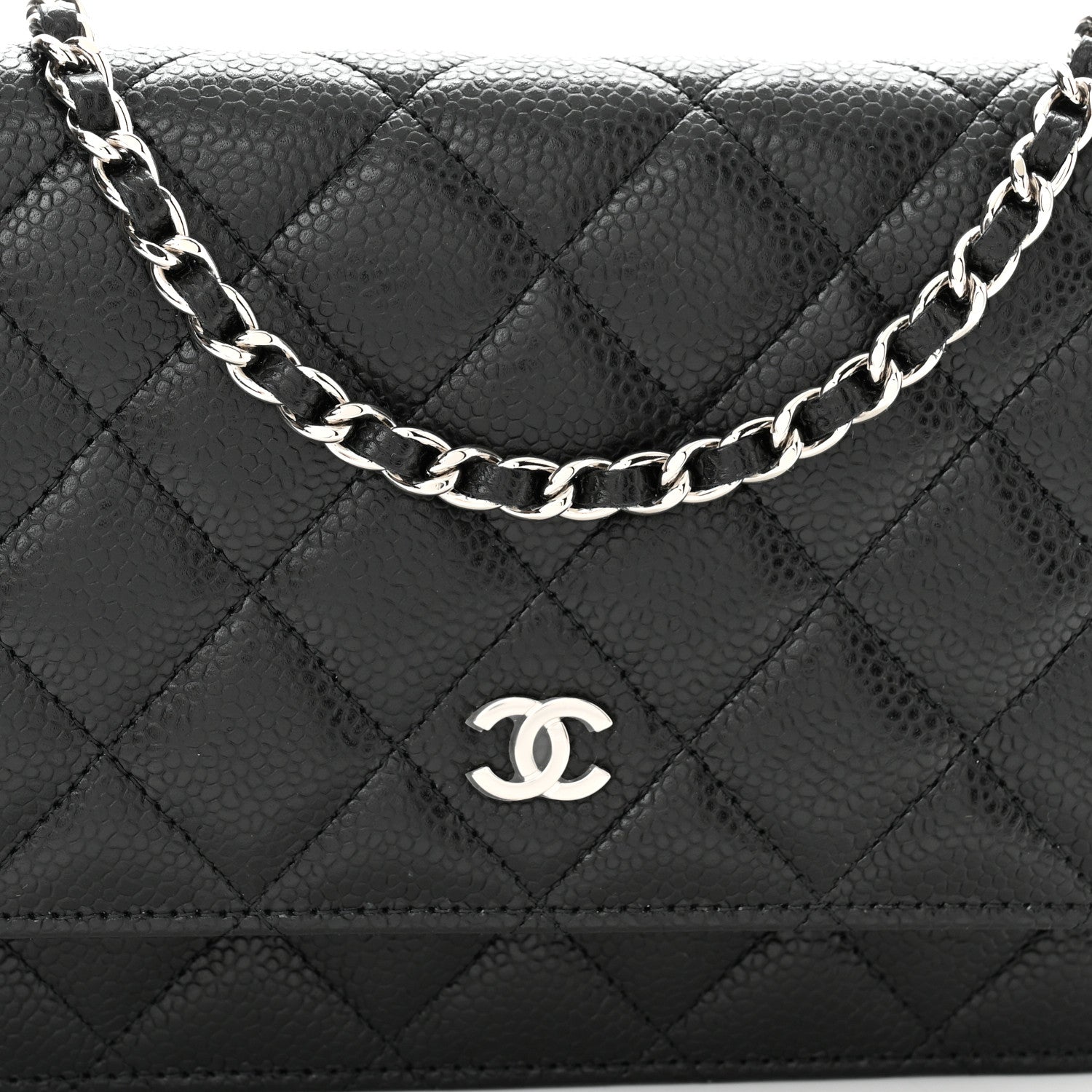 Chanel Caviar Quilted Wallet On Chain WOC Black 9 of 12