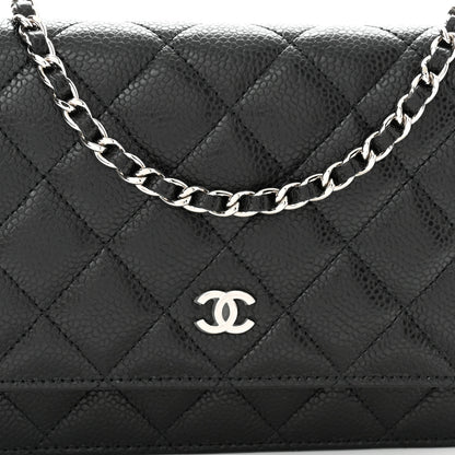 Chanel Caviar Quilted Wallet On Chain WOC Black 9 of 12
