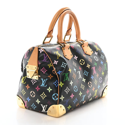 Louis Vuitton Monogram Multicolor Speedy 30 Black 3 of 9