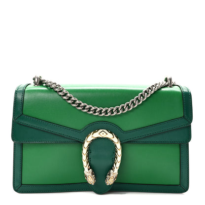 Gucci Azalea Calfskin Enamel Small Dionysus Shoulder Bag New Shamarock Emerald Off White 1 of 9