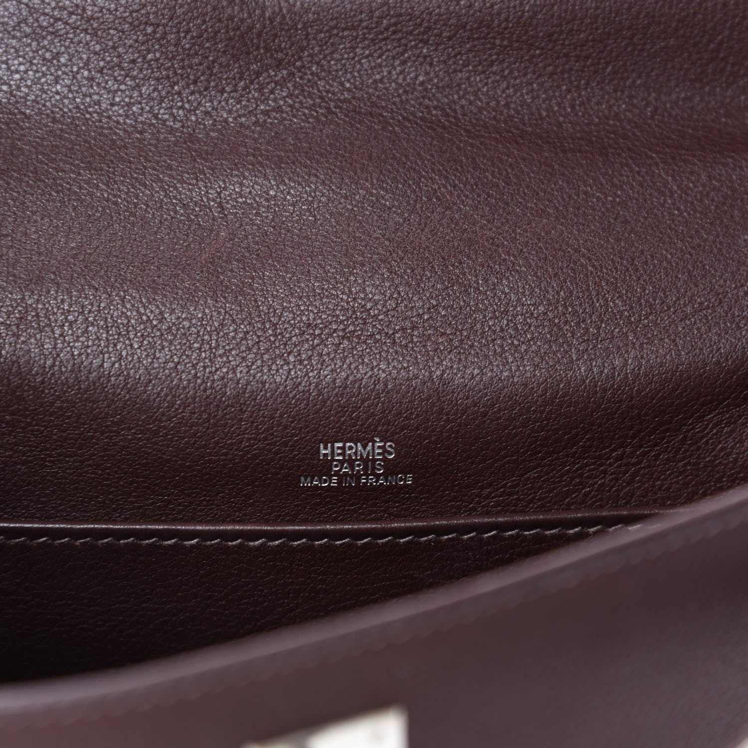 Hermes Evergrain Kelly Pochette Clutch Havane 8 of 10