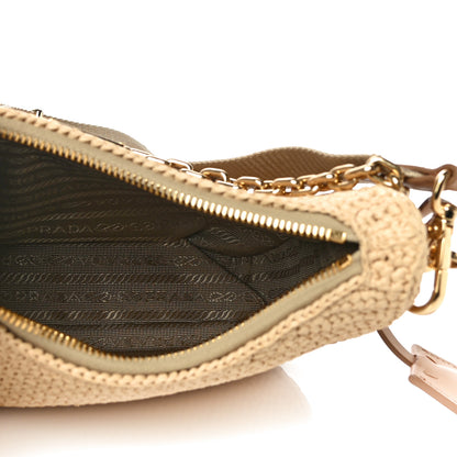 Prada Yarn Raffia Effect Crochet Re-Edition 2005 Shoulder Bag Naturale 5 of 11