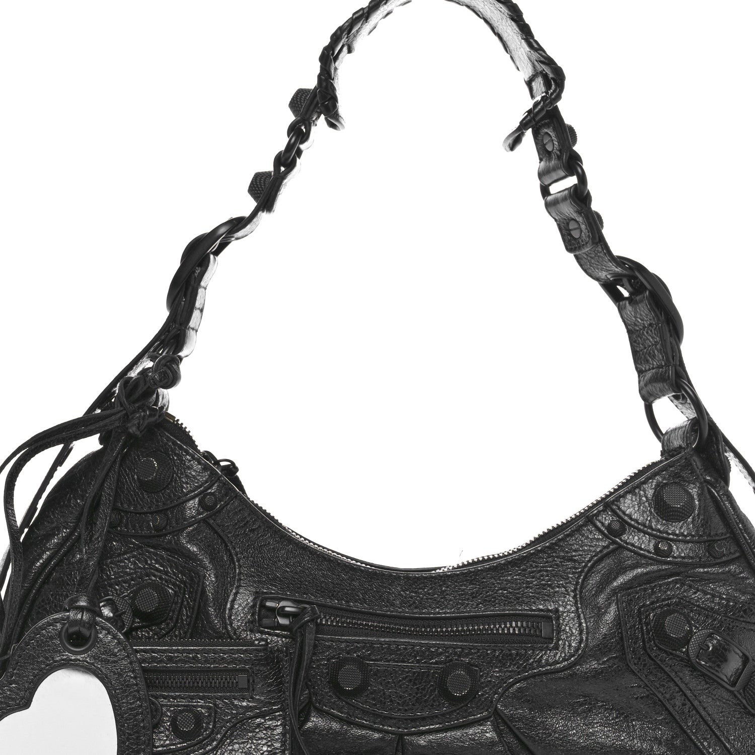 Balenciaga Agneau Arena Monochrome Small Le Cagole Shoulder Bag Black 9 of 14