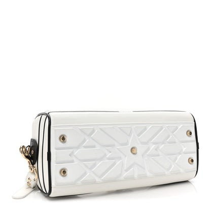 Christian Dior Calfskin Dior Vibe Zip Bowling Bag White 4 of 14