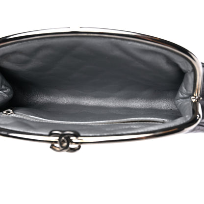 Chanel Metallic Aged Calfskin Quilted Timeless Clutch Silver 6 of 13