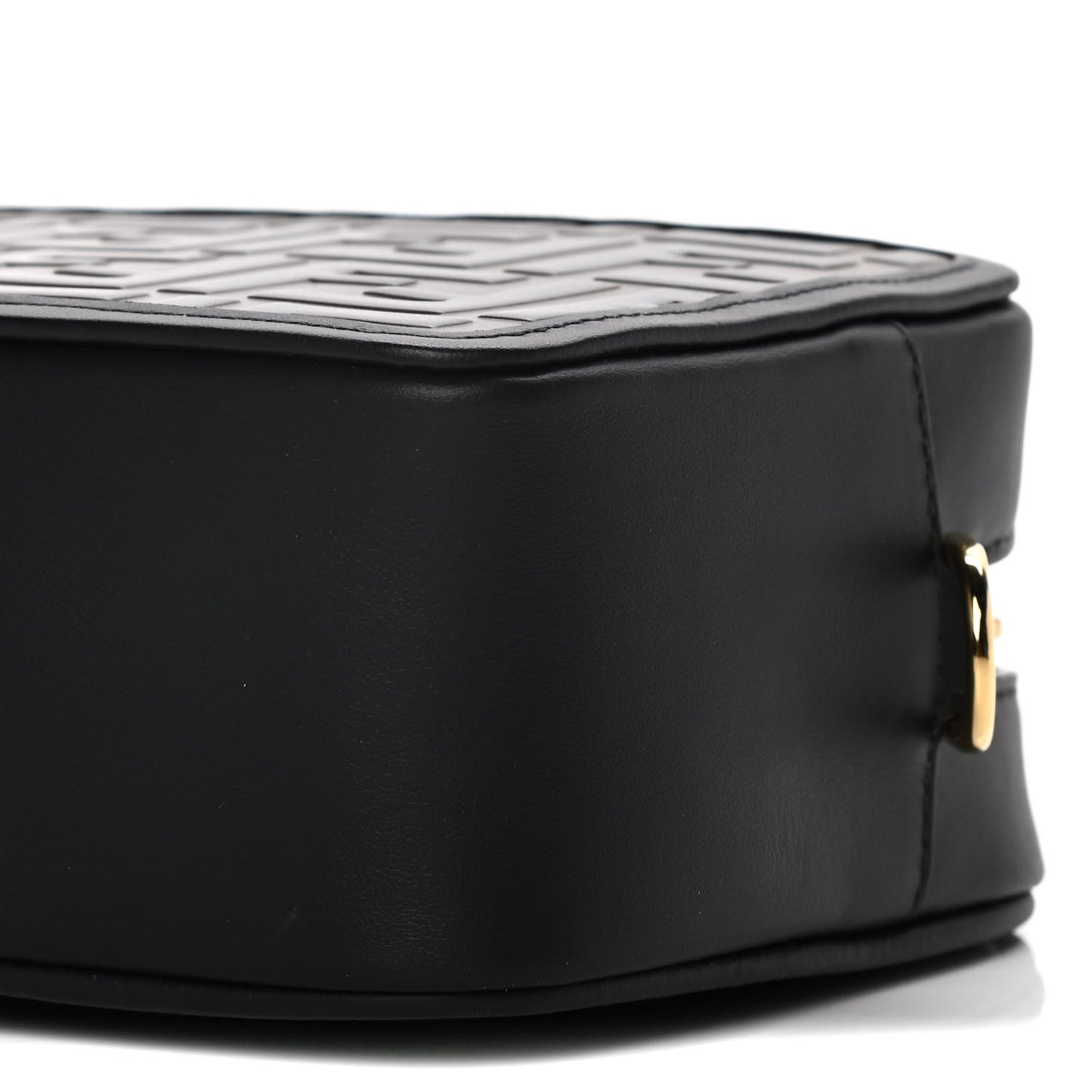 Vitello Century Bi-Color FF 1974 Embossed Mini Camera Case Maya Black