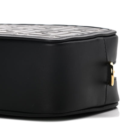 Fendi Vitello Century Bi-Color FF 1974 Embossed Mini Camera Case Maya Black 11 of 16