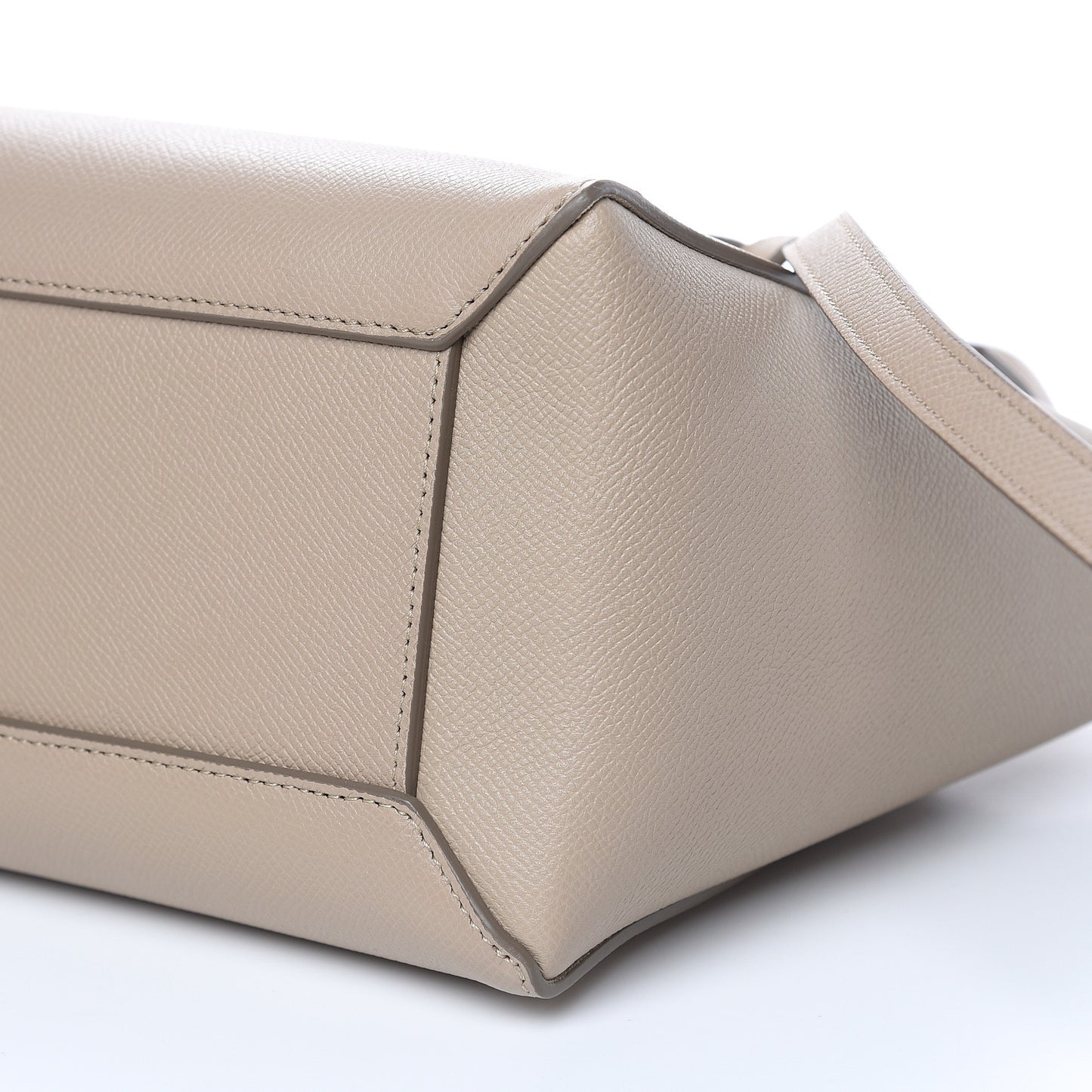 Grained Calfskin Micro Belt Bag Light Taupe