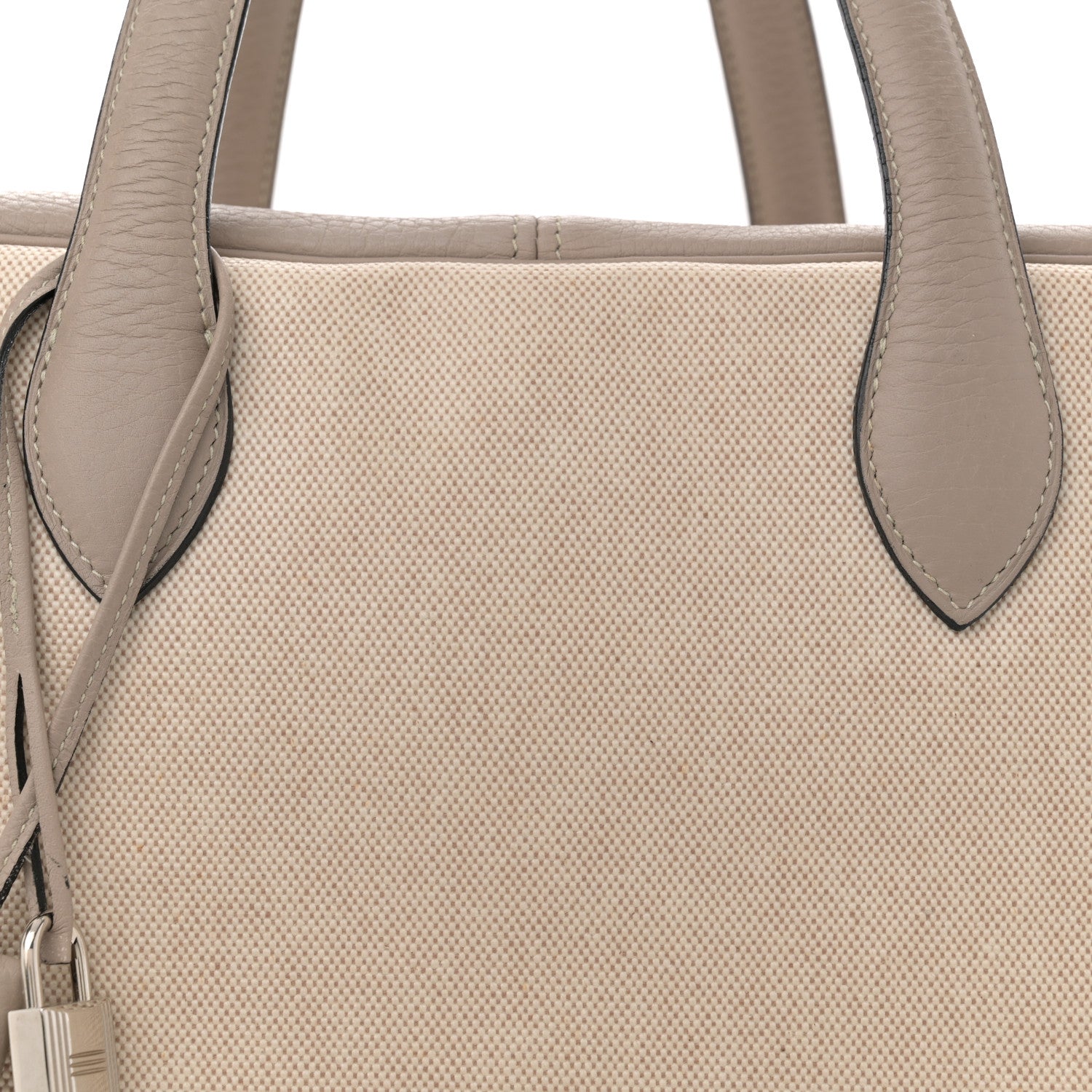 Hermes Toile Taurillon Clemence Victoria II 43 Ecru Gris Tourterelle 8 of 13